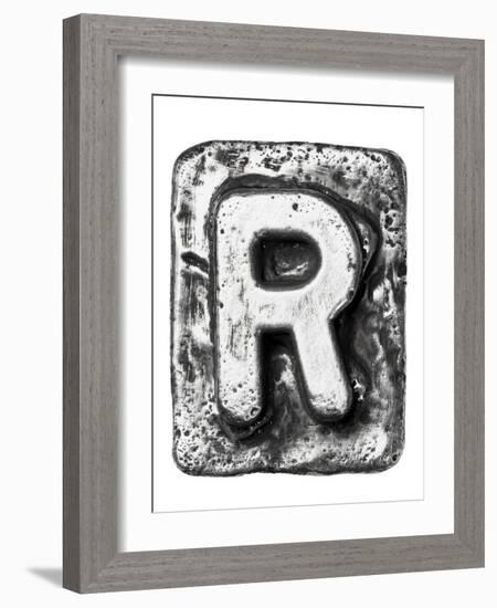 Metal Alloy Alphabet Letter R-donatas1205-Framed Premium Giclee Print