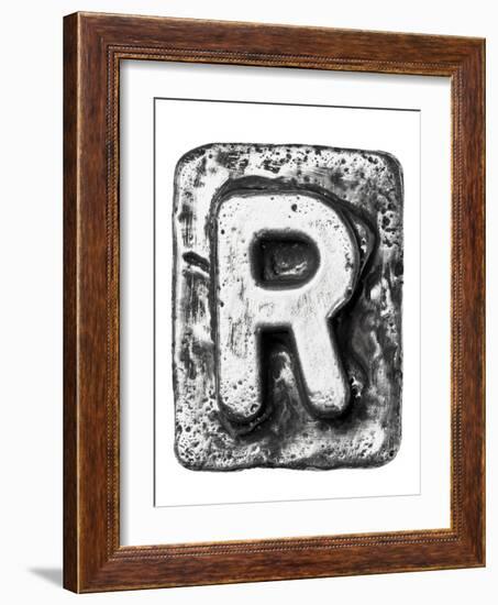 Metal Alloy Alphabet Letter R-donatas1205-Framed Premium Giclee Print