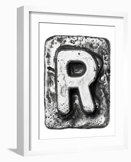 Metal Alloy Alphabet Letter R-donatas1205-Framed Premium Giclee Print