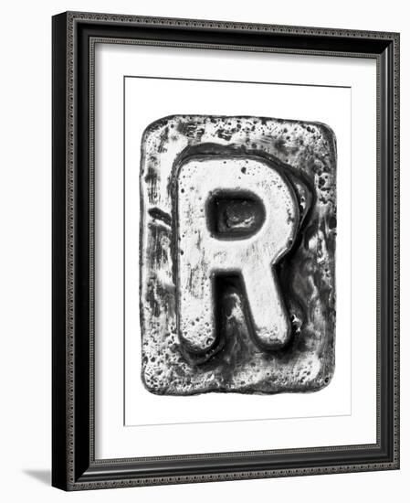 Metal Alloy Alphabet Letter R-donatas1205-Framed Premium Giclee Print