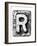 Metal Alloy Alphabet Letter R-donatas1205-Framed Art Print