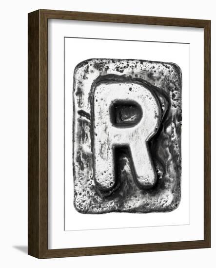 Metal Alloy Alphabet Letter R-donatas1205-Framed Art Print