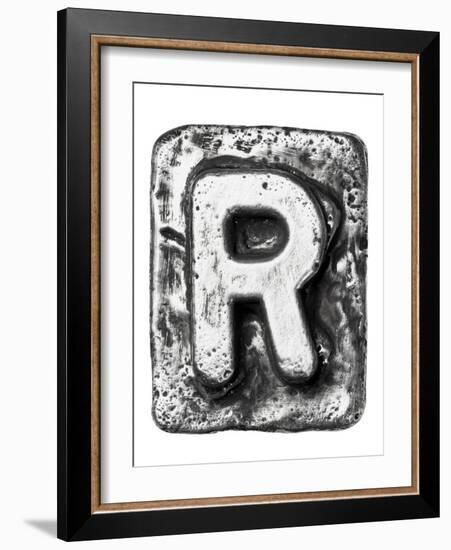 Metal Alloy Alphabet Letter R-donatas1205-Framed Art Print