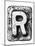 Metal Alloy Alphabet Letter R-donatas1205-Mounted Art Print