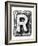 Metal Alloy Alphabet Letter R-donatas1205-Framed Art Print