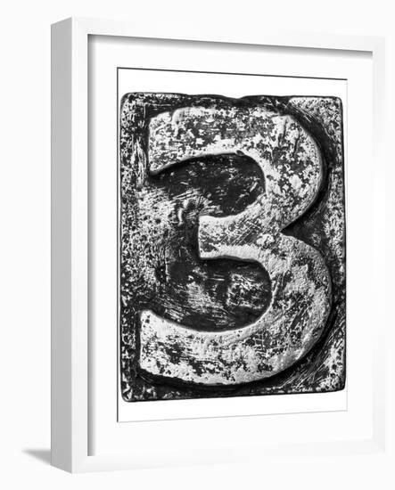 Metal Alloy Alphabet Number 3-donatas1205-Framed Premium Giclee Print