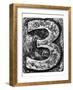 Metal Alloy Alphabet Number 3-donatas1205-Framed Art Print