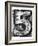 Metal Alloy Alphabet Number 5-donatas1205-Framed Premium Giclee Print