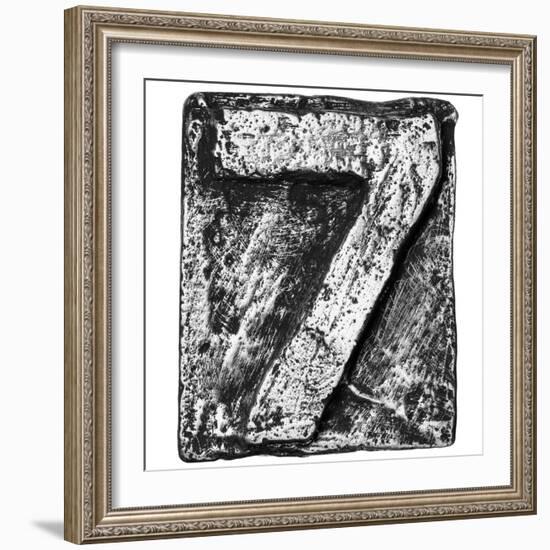 Metal Alloy Alphabet Number 7-donatas1205-Framed Premium Giclee Print