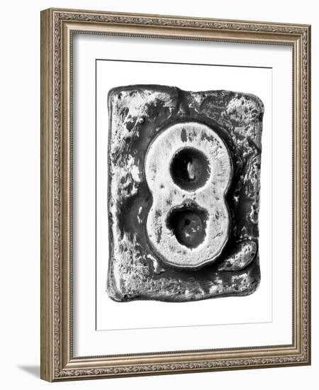 Metal Alloy Alphabet Number 8-donatas1205-Framed Premium Giclee Print