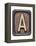 Metal Button Alphabet Letter A-donatas1205-Framed Stretched Canvas