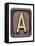 Metal Button Alphabet Letter A-donatas1205-Framed Stretched Canvas