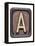 Metal Button Alphabet Letter A-donatas1205-Framed Stretched Canvas