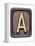 Metal Button Alphabet Letter A-donatas1205-Framed Stretched Canvas