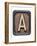 Metal Button Alphabet Letter A-donatas1205-Framed Art Print