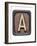 Metal Button Alphabet Letter A-donatas1205-Framed Art Print