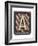 Metal Button Alphabet Letter A-donatas1205-Framed Art Print