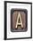 Metal Button Alphabet Letter A-donatas1205-Framed Art Print