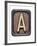 Metal Button Alphabet Letter A-donatas1205-Framed Art Print