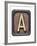 Metal Button Alphabet Letter A-donatas1205-Framed Art Print