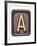 Metal Button Alphabet Letter A-donatas1205-Framed Art Print