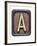 Metal Button Alphabet Letter A-donatas1205-Framed Art Print