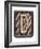 Metal Button Alphabet Letter D-donatas1205-Framed Art Print