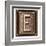 Metal Button Alphabet Letter E-donatas1205-Framed Art Print