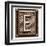 Metal Button Alphabet Letter E-donatas1205-Framed Art Print