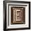 Metal Button Alphabet Letter E-donatas1205-Framed Art Print