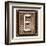 Metal Button Alphabet Letter E-donatas1205-Framed Art Print