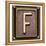 Metal Button Alphabet Letter F-donatas1205-Framed Stretched Canvas