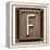 Metal Button Alphabet Letter F-donatas1205-Framed Stretched Canvas