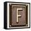 Metal Button Alphabet Letter F-donatas1205-Framed Stretched Canvas