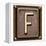 Metal Button Alphabet Letter F-donatas1205-Framed Stretched Canvas