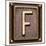 Metal Button Alphabet Letter F-donatas1205-Mounted Art Print