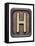 Metal Button Alphabet Letter H-donatas1205-Framed Stretched Canvas