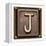 Metal Button Alphabet Letter J-donatas1205-Framed Stretched Canvas