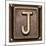 Metal Button Alphabet Letter J-donatas1205-Mounted Art Print