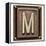 Metal Button Alphabet Letter M-donatas1205-Framed Stretched Canvas