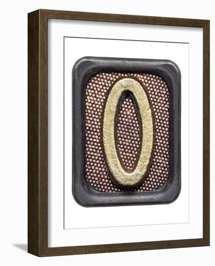 Metal Button Alphabet Letter O-donatas1205-Framed Premium Giclee Print