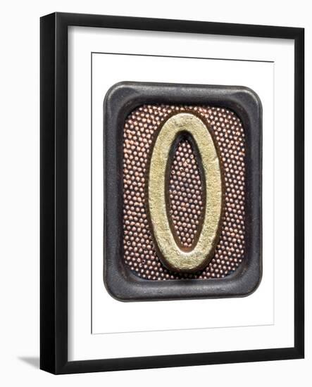 Metal Button Alphabet Letter O-donatas1205-Framed Premium Giclee Print