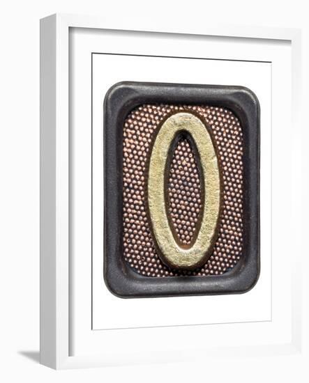 Metal Button Alphabet Letter O-donatas1205-Framed Premium Giclee Print