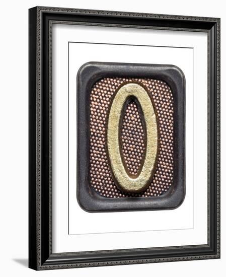 Metal Button Alphabet Letter O-donatas1205-Framed Premium Giclee Print