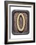 Metal Button Alphabet Letter O-donatas1205-Framed Art Print