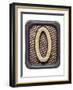 Metal Button Alphabet Letter O-donatas1205-Framed Art Print