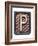 Metal Button Alphabet Letter P-donatas1205-Framed Premium Giclee Print