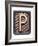 Metal Button Alphabet Letter P-donatas1205-Framed Premium Giclee Print