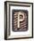 Metal Button Alphabet Letter P-donatas1205-Framed Art Print