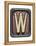 Metal Button Alphabet Letter W-donatas1205-Framed Stretched Canvas
